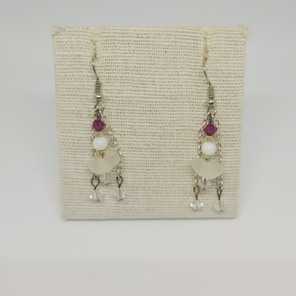 Handmade beach glass earrings